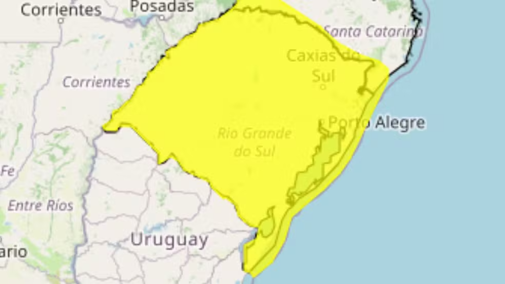 Garibaldi, Bento e Carlos Barbosa podem ter chuva forte e granizo
